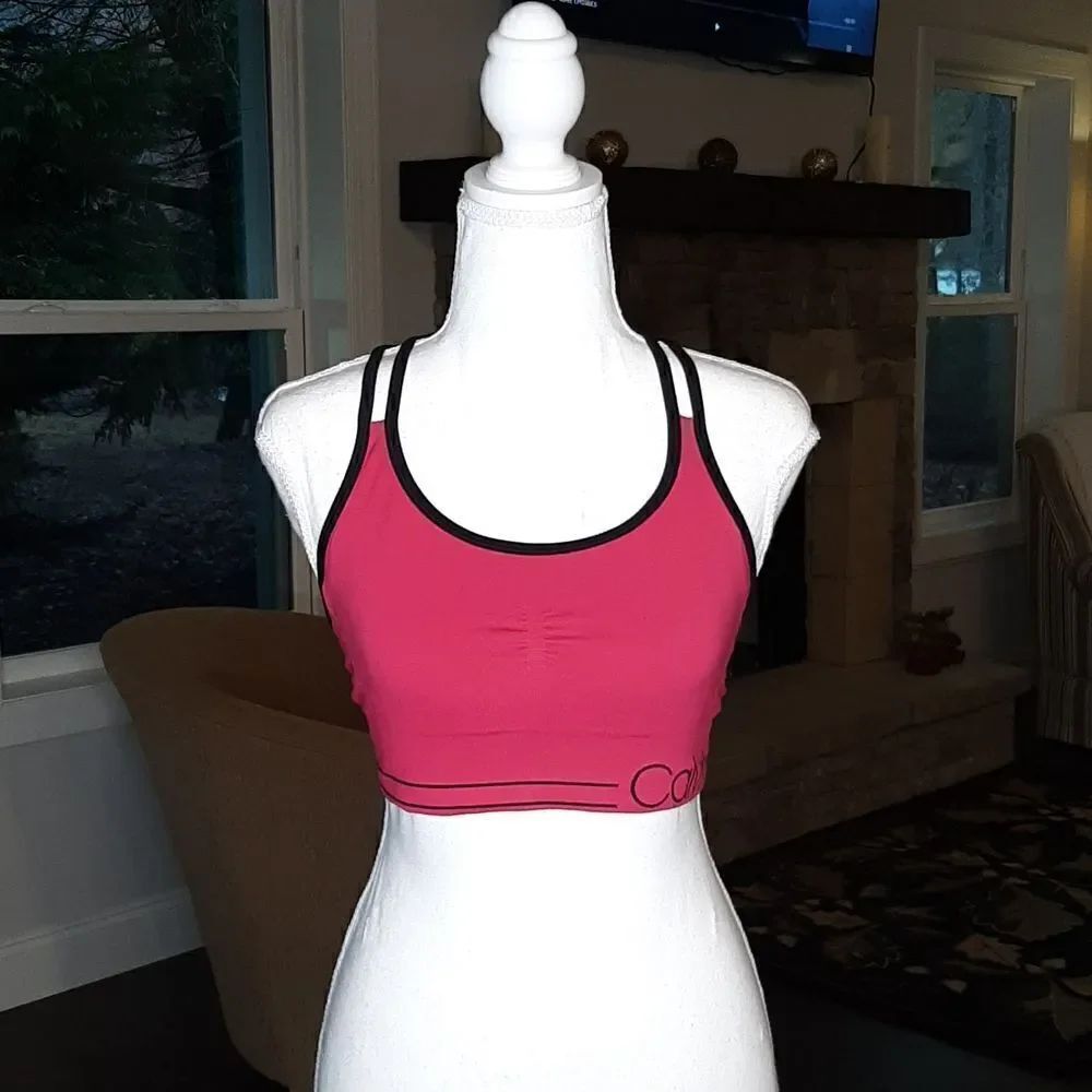 Calvin Klein Performance Pink and Black Sports Bra